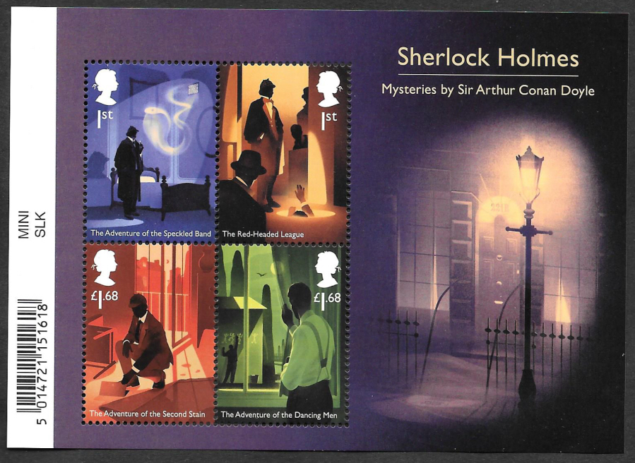 (image for) MS4417 2020 Sherlock Holmes Barcoded Miniature Sheet - Click Image to Close